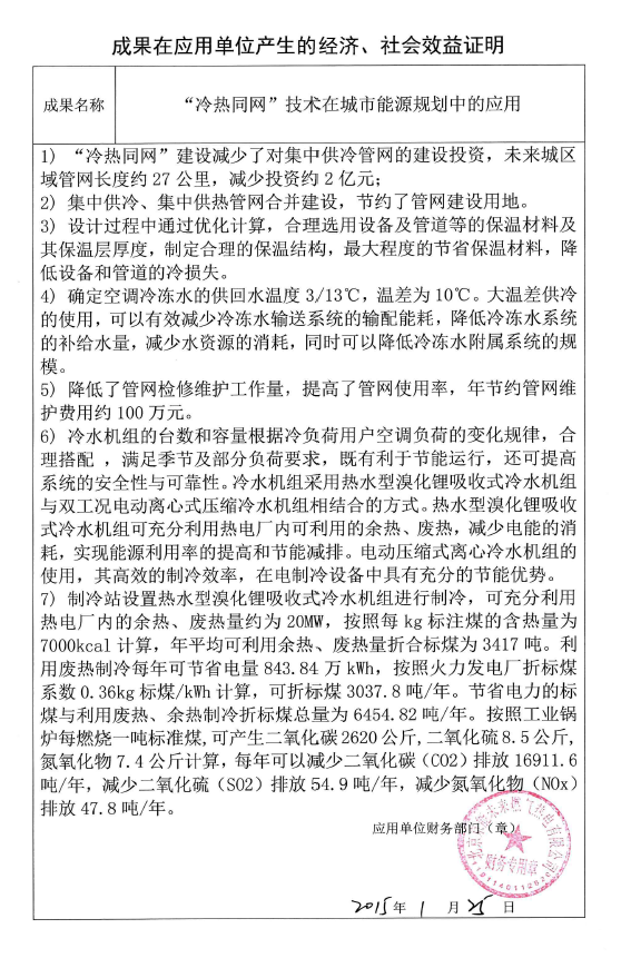 北京京能未来燃气热电有限公司荣获2016电力金桥奖集体奖